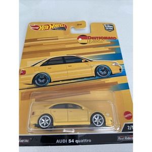 Hot Wheels 1:64 Deutschland Design Audi S4 Quattro Yellow HCJ95 Diecast Model